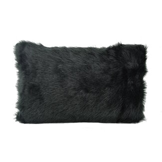 NOVÉE Sierkussen Furry Velvet Zwart | 30 x 50 cm | Velvet/Polyester