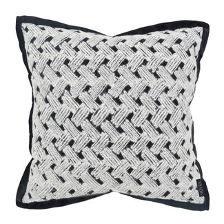 NOVÉE Nordic Braid Kissenbezug | 45x45 cm | Samt/Polyester