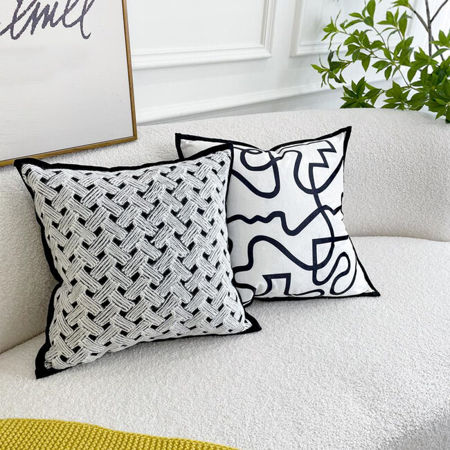 Sierkussen Nordic Braid | 45 x 45 cm | Velvet/Polyester