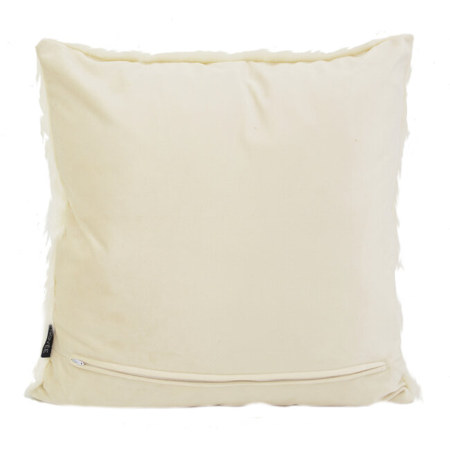 Furry Velvet Crème Kussenhoes | 45x45 cm | Velvet/Polyester