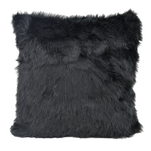 Furry Velvet Zwart Kussenhoes | 45x45 cm | Velvet/Polyester