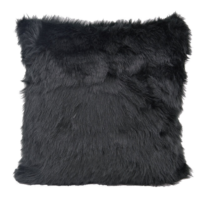 Furry Velvet Zwart | 45 x 45 cm | Kussenhoes | Velvet/Polyester