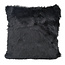 Furry Velvet Schwarz Kissenbezug | 45x45 cm | Samt/Polyester