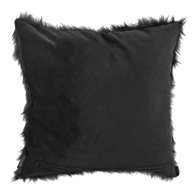 Furry Velvet Schwarz Kissenbezug | 45x45 cm | Samt/Polyester