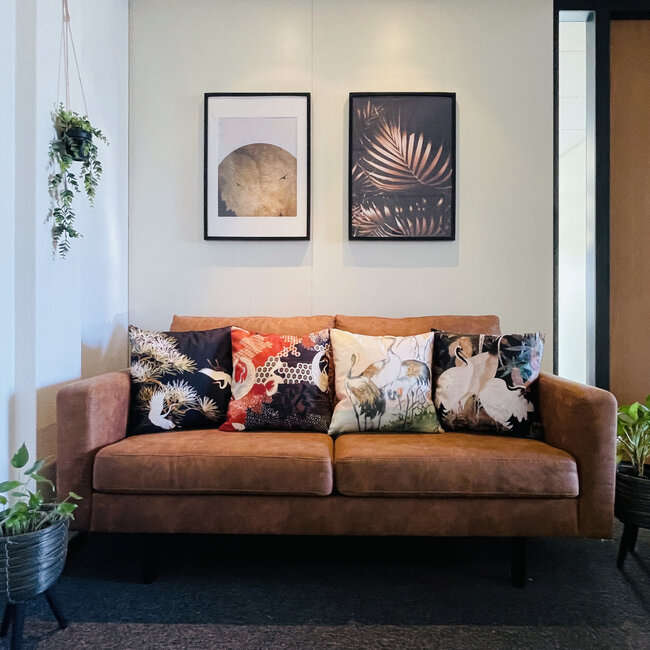 Grua Pajaro #4 | 45 x 45 cm | Kussenhoes | Katoen/Polyester