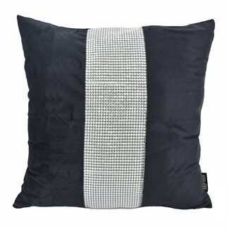 Gek op kussens! Bliss Diamond - Zwart Kussenhoes | 45x45 cm | Velvet/Polyester