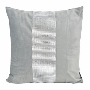 Bliss Diamond - Grijs Kussenhoes | 45x45 cm | Velvet/Polyester