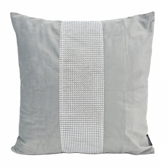 Gek op kussens! Bliss Diamond - Grijs | 45 x 45 cm | Kussenhoes | Velvet/Polyester