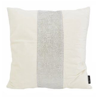 Gek op kussens! Bliss Diamond - Crème | 45 x 45 cm | Kussenhoes | Velvet/Polyester