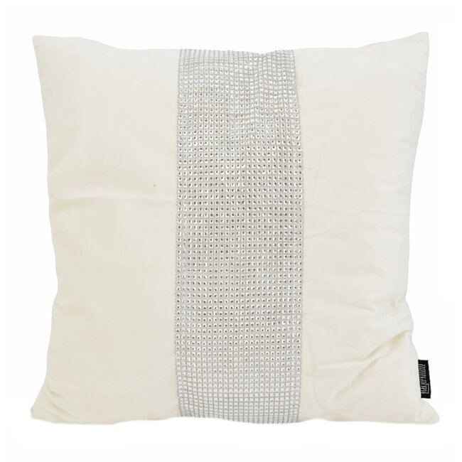 Bliss Diamond - Crème | 45 x 45 cm | Kussenhoes | Velvet/Polyester