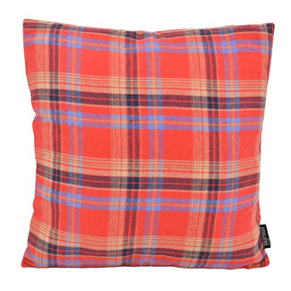 Gek op kussens! Weihnachten Tartan Rot Kissenbezug | 45x45 cm | Viskose/Polyester