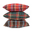 Kerst Tartan Rood Kussenhoes | 45x45 cm | Viscose/Polyester