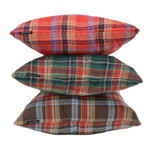 Sierkussen Kerst Tartan Rood | 45 x 45 cm | Viscose/Polyester