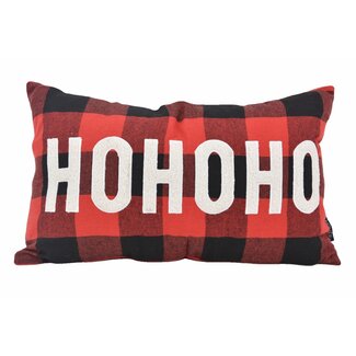 NOVÉE HOHO Weihnachten Karo Kissenbezug | 30x50 cm | Baumwolle