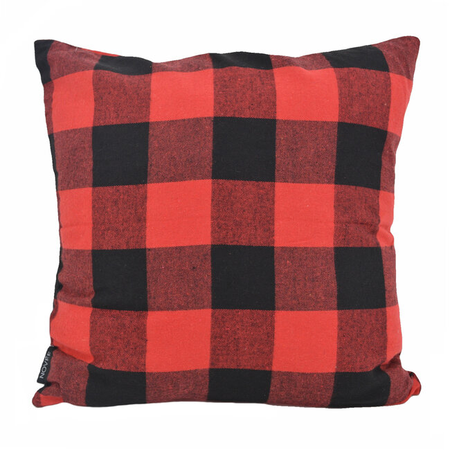 SNOW Weihnachten Karo Kissenbezug | 45x45 cm | Baumwolle