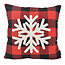 SNOW Weihnachten Karo Kissenbezug | 45x45 cm | Baumwolle