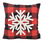 SNOW Kerst Ruit Kussenhoes | 45x45 cm | Katoen