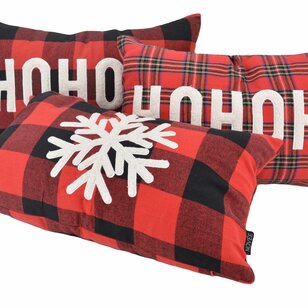 SNOW Kerst Ruit Kussenhoes | 30x50 cm | Katoen