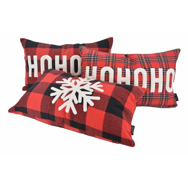 SNOW Kerst Ruit | 30 x 50 cm | Kussenhoes | Katoen