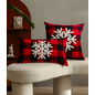 SNOW Kerst Ruit Kussenhoes | 45x45 cm | Katoen