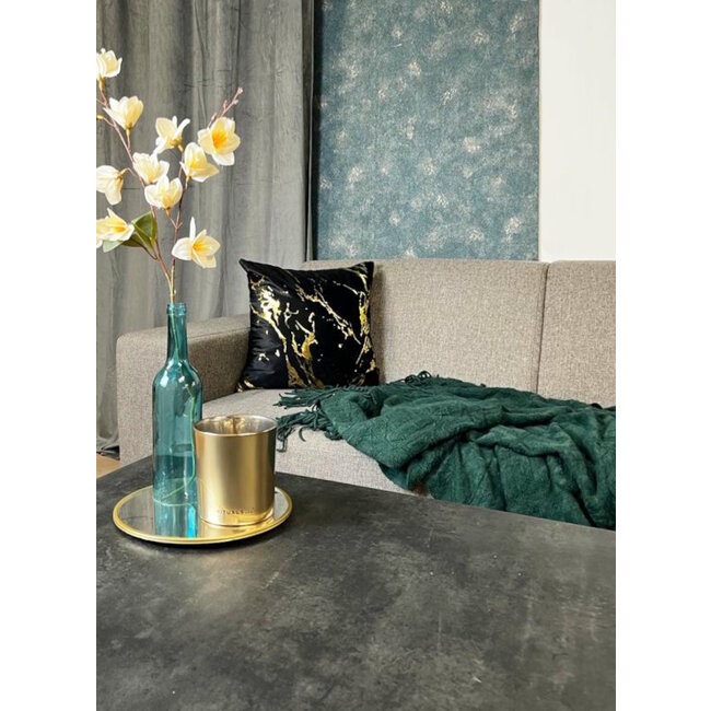 Metallic Marble Black | 45 x 45 cm | Kussenhoes | Velvet/Polyester