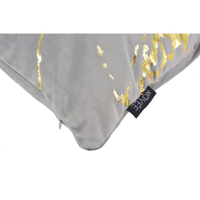 Metallic Marble Grey Kussenhoes | 45x45 cm | Velvet/Polyester