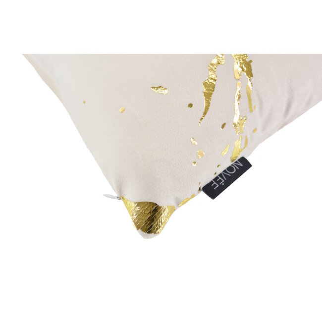 Metallic Marble Cream Kissenbezug | 45x45 cm | Samt/Polyester