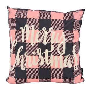 Merry Christmas - Pink #1 Kussenhoes | 45x45 cm | Katoen/Linnen