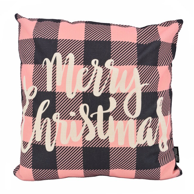 Merry Christmas - Pink #1 | 45 x 45 cm | Kussenhoes | Katoen/Linnen