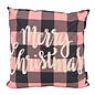 Merry Christmas - Pink #1 Kussenhoes | 45x45 cm | Katoen/Linnen
