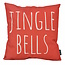 Gek op kussens! Red Jingle Bells | 45 x 45 cm | Kussenhoes | Katoen/Linnen