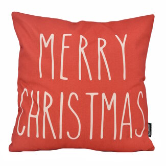 Gek op kussens! Red Christmas Kussenhoes | 45x45 cm | Katoen/Linnen