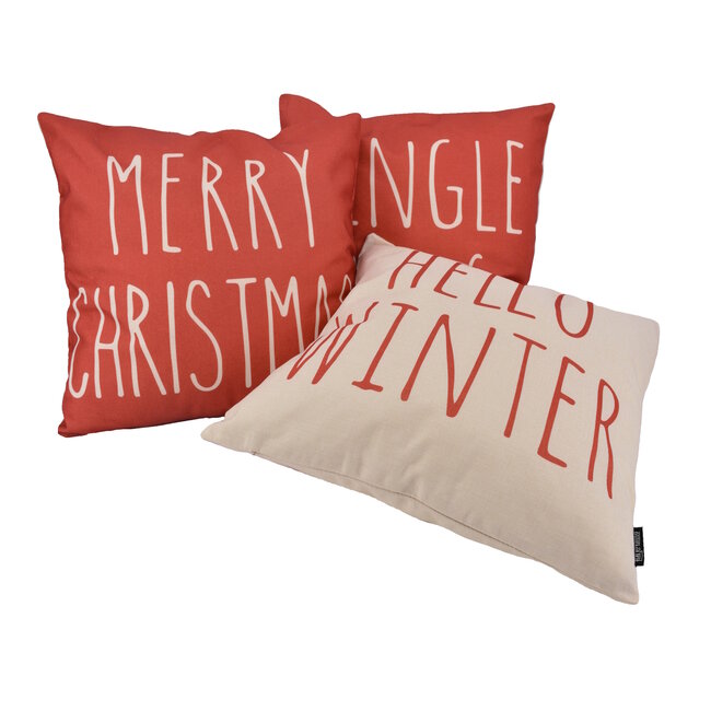 Red Christmas Kissenbezug | 45x45 cm | Baumwolle/Leinen