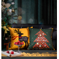Weihnachten Rentier Kissenbezug | 45x45 cm | Baumwolle/Polyester