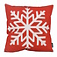 Red Snowflake Kissenbezug | 45x45 cm | Baumwolle/Polyester