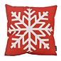 Red Snowflake Kussenhoes | 45x45 cm | Katoen/Polyester