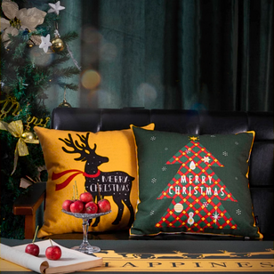 Sierkussen Kerst Rendier | 45 x 45 cm | Katoen/Polyester
