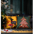 Sierkussen Kleur Kerstboom | 45 x 45 cm | Katoen/Linnen