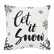 Zwart - Wit Kerst #4 Kussenhoes | 45x45 cm | Katoen/Polyester