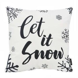 Gek op kussens! Zwart-Wit Kerst #4 | 45 x 45 cm | Kussenhoes | Katoen/Polyester