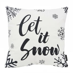 Sierkussen Zwart-Wit Kerst #4 | 45 x 45 cm | Katoen/Polyester
