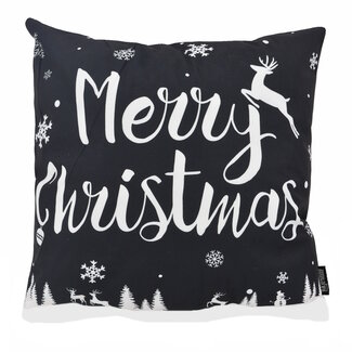 Gek op kussens! Zwart-Wit Kerst #3 | 45 x 45 cm | Kussenhoes | Katoen/Polyester