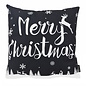 Zwart - Wit Kerst #3 Kussenhoes | 45x45 cm | Katoen/Polyester