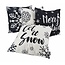 Zwart-Wit Kerst #3 | 45 x 45 cm | Kussenhoes | Katoen/Polyester