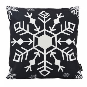 Zwart - Wit Kerst #1 Kussenhoes | 45x45 cm | Katoen/Polyester