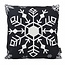 Gek op kussens! Zwart - Wit Kerst #1 Kussenhoes | 45x45 cm | Katoen/Polyester