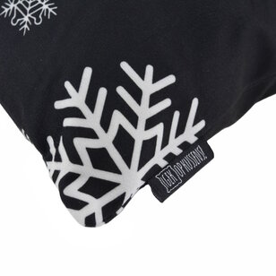 Zwart - Wit Kerst #1 Kussenhoes | 45x45 cm | Katoen/Polyester