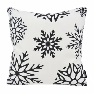 Gek op kussens! Sierkussen Zwart-Wit Kerst #2 | 45 x 45 cm | Katoen/Polyester