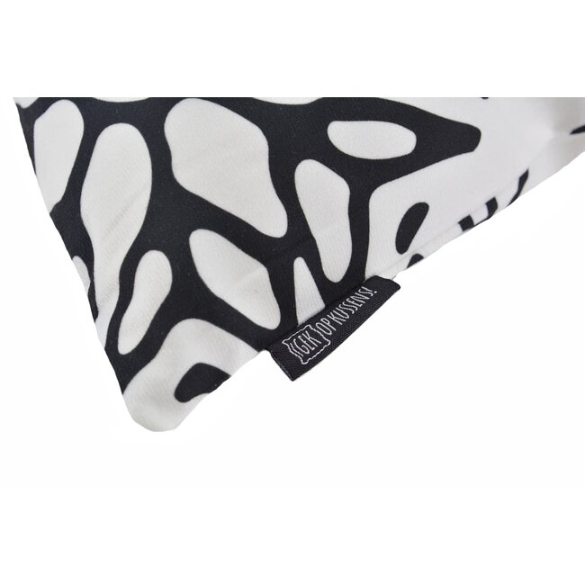 Sierkussen Zwart-Wit Kerst #2 | 45 x 45 cm | Katoen/Polyester