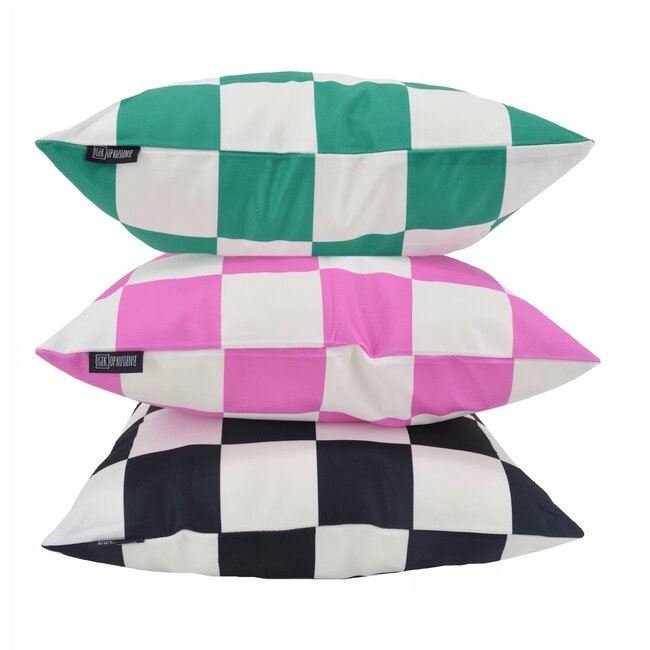 Checker Roze | 45 x 45 cm | Kussenhoes | Katoen/Polyester